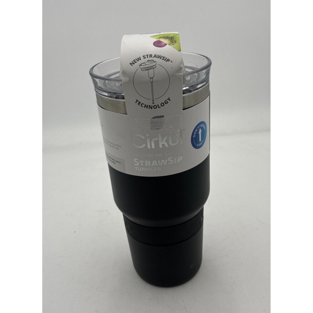 Cirkul 24oz On-The-Go StrawSip Carbonite Tumbler - NEW Black